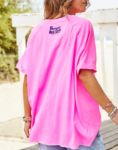 BASIC COLLECTION RELAXED TEE - HOT PINK