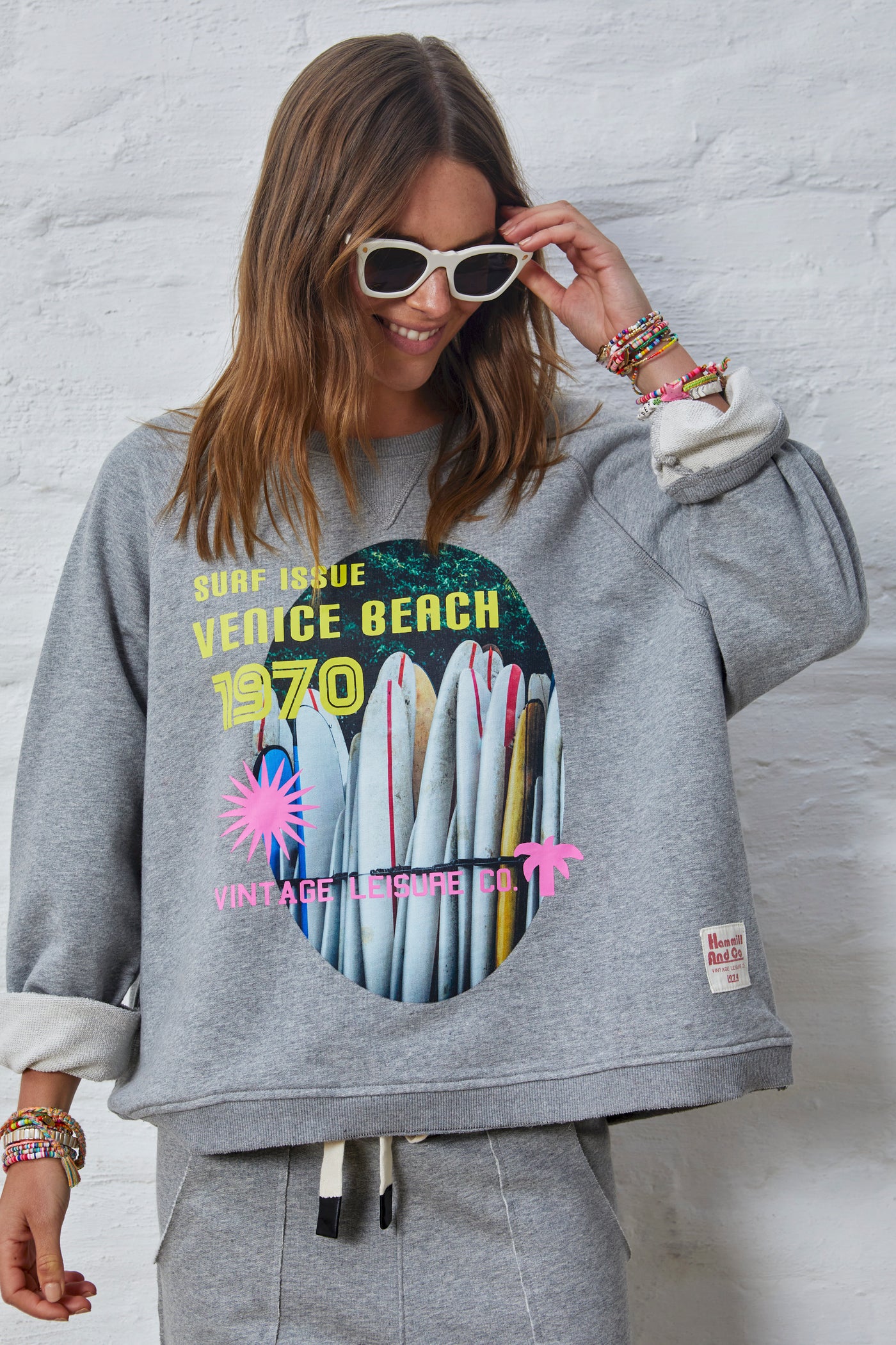 VENICE BEACH  SWEAT - GREY MARLE - SALE