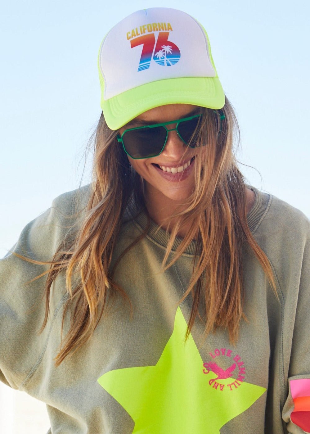 TRUCKER CAP 76 LIME/WHITE - SALE