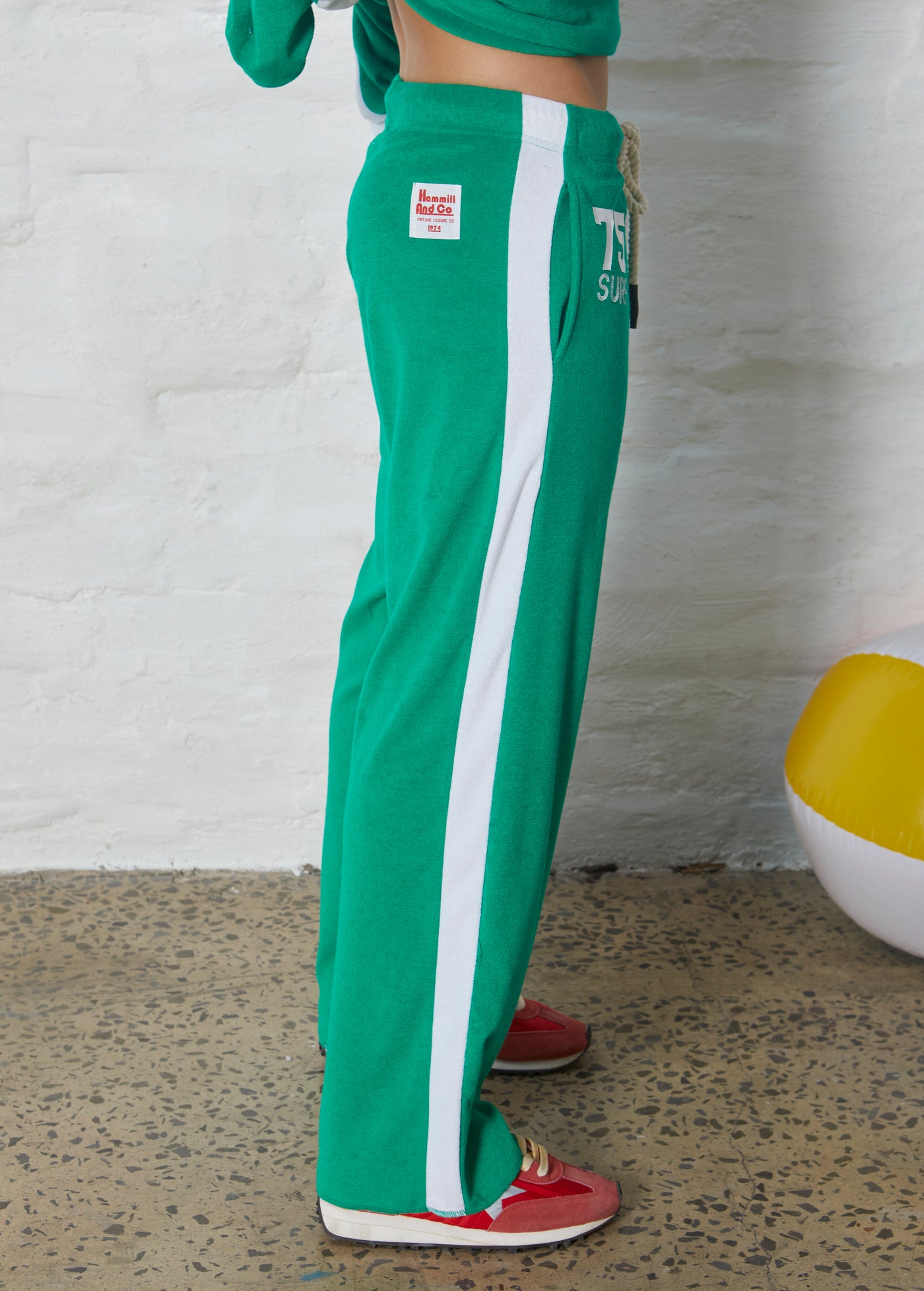 FUN TOWELLING PANT - GREEN