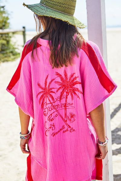 RESORT BEACH SHIRT - PINK