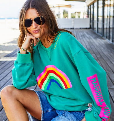 VINTAGE RAINBOW SWEAT - JADE