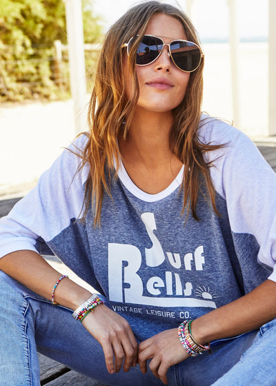 SURF BELLS RAGLAN - BLUE - SALE