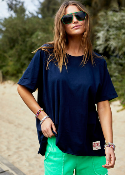 BASIC COLLECTION RELAXED TEE - NAVY