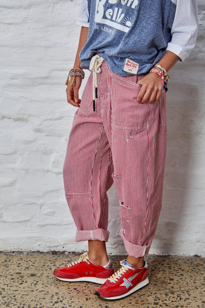 RED PINSTRIPE CARPENTER JEAN